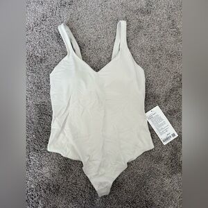 NWT Lululemon Athletica Align Soft Bodysuit in Bone/Cream, Size 8